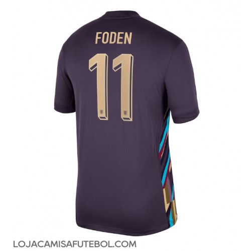 Camisa de Futebol Inglaterra Phil Foden #11 Equipamento Secundário Europeu 2024 Manga Curta